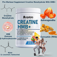 Gouttes liquides monohydratées de créatine | Avec HMB, BCAA, Ashwagandha et curcumine 95%