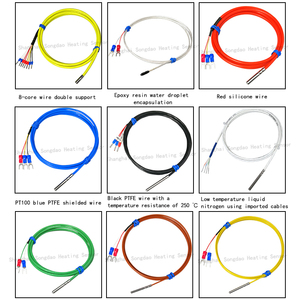 مستشعر حرارة بلاتيني <span class=keywords><strong>PT100</strong></span> مقاوم للماء من الفولاذ المقاوم للصدأ مع مسبار حراري من النوع K قابل للتخصيص - Product Image 6