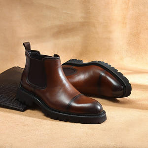 Nouvelles Bottes Classiques de Designer pour Hommes en Cuir Véritable Automne-Hiver 2026 – Confortables, Imperméables, Antidérapantes et Faciles à Enfiler pour le Travail - Product Image 2