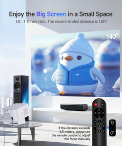 Nuevo Proyector de Molde Privado 1080P para HY350 900 ANSI 8K Android 14 con Control Remoto IR Automático, WiFi 6, BT5.4, Portátil - Product Image 3