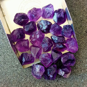 Großhandel Natur Kristall Heils teine für Schmuck Herstellung von Kristallen Raue Steine Amethyst Unregelmäßige Form Modetrend - Product Image 4