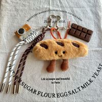 Porte-clés en Peluche Croissant Sencai pour Sac à Main, Breloque Téléphone Portable, Jouet en Peluche Alimentaire, Porte-clés Pain Croissant pour Machine à Griffes