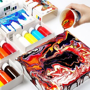 Olibview — bouteille de peinture acrylique à débit élevé, flacons de 2oz, 24 couleurs, à poser sur la <span class=keywords><strong>toile</strong></span>, le verre, le papier, le bois, les carreaux et les pierres - Product Image 4
