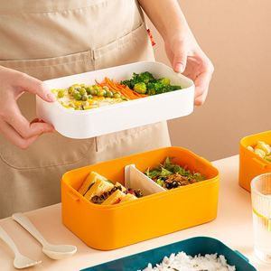 Boîte à lunch portable en plastique multi-couches de style japonais, hermétique, pour micro-ondes, idéale pour les employés de bureau, les dortoirs et les activités de plein air - Product Image 4