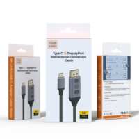 Cable DP 2.1 a Tipo C, 16K 60Hz 8K 120Hz, Cable de Video USB C a DP Bidireccional, Cable de Nailon Trenzado para Laptop, Teléfono y Monitor