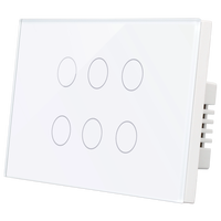Interrupteur intelligent Tuya, télécommande, interrupteur tactile, fils neutres, 6 gangues, interrupteur intelligent Zigbee, 250V, normes US, AU, Brésil
