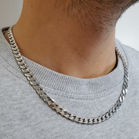 Chaîne à maillons cubains en argent massif 3 4 5 6mm Miami chaîne pour hommes en argent sterling 925 hiphop pour collier en argent homme