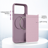 Coques de téléphone magnétiques personnalisées en gros avec motif litchi, doublure en flanelle, protection en TPU pour iPhone série 17