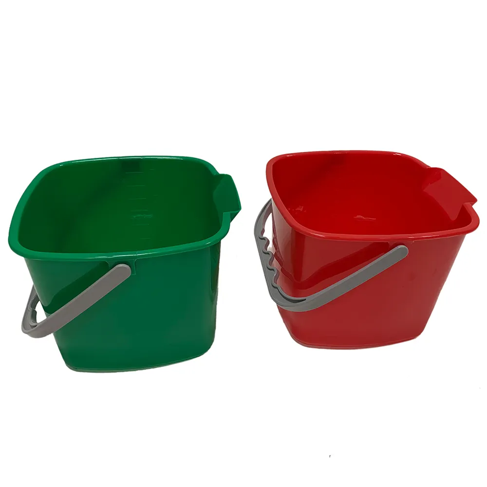 Nieuwe 3qt 6qt 8qt Vierkante Plastic Schoonmaak Emmer Met Graduatie