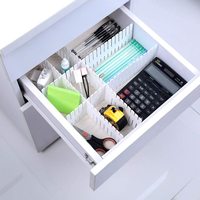 Diviseur de tiroir en plastique réglable en bambou, vente chaude, réglable, bricolage, organisateur de tiroir, diviseur de tiroir