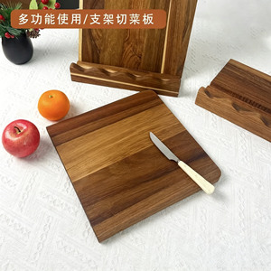 Étagère à recettes en bois Linmo, bois massif, 1 niveau, pour livres et support pour tablette électronique - Product Image 2