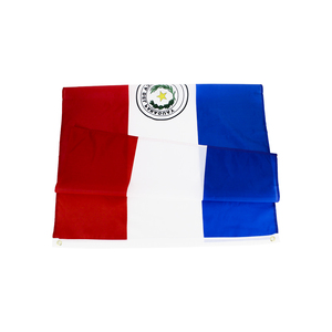 <span class=keywords><strong>Bandera</strong></span> de Paraguay Impresa en Stock, 100% Poliéster, 3x5 pies, Lista para Enviar - Product Image 2