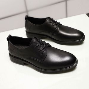 Zapatos de Cuero con Cordones y Punta Cuadrada para Hombre, de Diseño de Lujo, Venta al Por Mayor de Fábrica, Formales para Negocios, Ligeros, Transpirables, para Fiestas y Eventos - Product Image 4