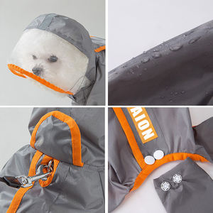 Gamba impermeabile Pet Outdoor quattro zampe imbracatura <span class=keywords><strong>Mini</strong></span> con cappuccio e collare foro impermeabile riflettente regolabile per cane gatto - Product Image 5