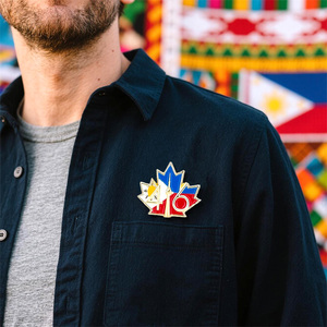 מפעל מותאם אישית פיליפין דגל דש סיכה פרחים לאומי sampagaguita מתכת תג אמייל תיירות חנות מזכרות אביזרים - Product Image 5