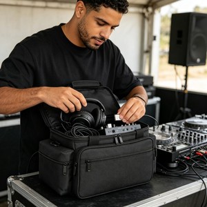 Bolsa de Viaje para Controlador de <span class=keywords><strong>DJ</strong></span> <span class=keywords><strong>RB</strong></span> Personalizada YCW, Cierre de Cremallera de Poliéster, Resistente al Polvo y al Agua, Ligera, Duradera, Portátil, Doble - Product Image 4