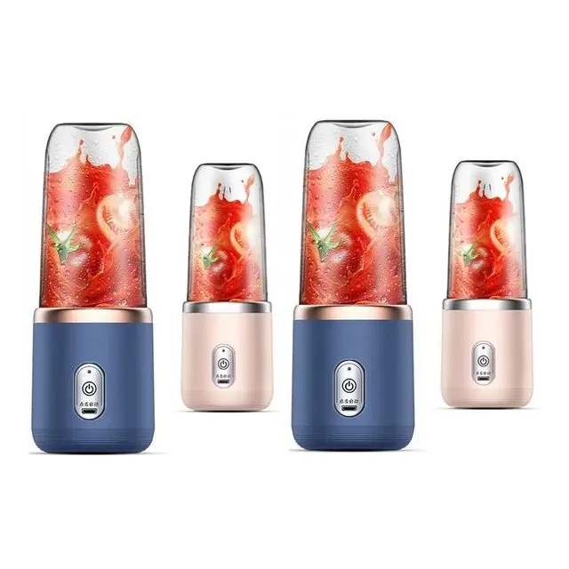 Hot selling portable fruit juicer smoothie 6-blade mini home USB rechargeable portable mixer