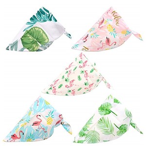 Pañuelo Triangular Personalizado con Logotipo <span class=keywords><strong>para</strong></span> Perro, Pañuelo de Algodón con Estampado de Flamenco <span class=keywords><strong>para</strong></span> Mascotas - Product Image 2