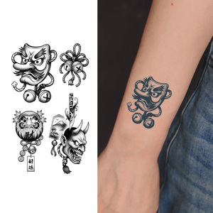 Tatuaje temporal de estilo tradicional Oriental, <span class=keywords><strong>muñeca</strong></span> Daruma, tatuaje semipermanente, resistente al agua, dura 2 semanas, tatuaje de hierbas <span class=keywords><strong>para</strong></span> brazo - Product Image 1