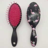 Brosse à cheveux Flamingo personnalisée pour les femmes faites votre propre marque usine en gros brosse à cheveux masseur de cuir chevelu