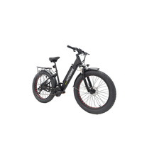 Vélo électrique à pneus larges 48V 500W avec cadre en alliage d'aluminium, suspension avant, batterie au lithium, vélo tout-terrain pour la neige, autonomie de 40 à 100 km