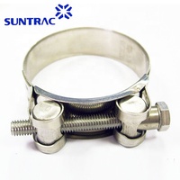 Super Heavy-Duty Single T Screw Solid Bolt Hose Clamp High Torque Performance Pouces Systèmes de mesure métriques