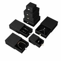 Boîte élégante en papier avec insert en éponge pour boucles d'oreilles et bagues, mini-boîtes à bijoux colorées réutilisables, vente en gros