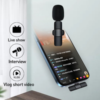 Pour iPhone 17 16 Microphone Lavalier Sans Fil Portable pour Enregistrement Audio Vidéo Mini Micro pour Diffusion en Direct Gaming Android