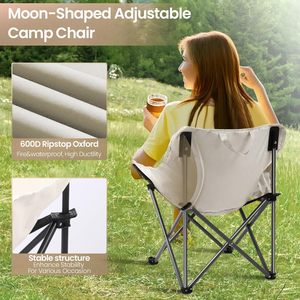 Silla de Camping Plegable Portátil Tipo <span class=keywords><strong>Luna</strong></span>, de Tela Oxford, para Muebles de Exterior, Viajes, Picnic, Senderismo, Playa, Pesca y Parque - Product Image 2