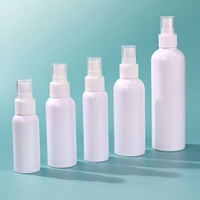 Série de flacons en plastique PET rechargeables multi-tailles pour emballages cosmétiques, pompes à lotion, vaporisateurs, soins de la peau, tonique, désinfectant pour les mains, soins du corps