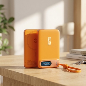 LC43 Power Bank Magnetico Wireless 5000/10000mAh 15W/25W+20W/45W PD N52 13N con Cordino, Display TFT, Supporto Pieghevole <span class=keywords><strong>in</strong></span> Alluminio, 1 Pezzo - Product Image 4