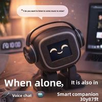 Robot interactif de bureau à détection d'émotions par IA, compagnon intelligent à réponse tactile avec retour d'information sur l'humeur, idéal pour un cadeau à la maison