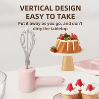 Batteur à œufs électrique rechargeable en acier inoxydable, mini mixeur de cuisine pour battre les œufs et autres ingrédients