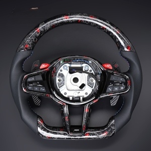 Volante de Fibra de Carbono Forjado Rojo CS Personalizado para <span class=keywords><strong>BMW</strong></span> G11 G12 G21 G22 G23 G20 G30 G01, Directo de Fábrica, Nueva Actualización - Product Image 1