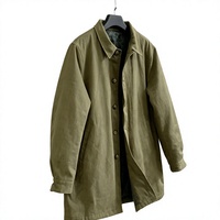 Manteau long en laine tissée sur mesure pour homme, veste d'hiver en coton lavé à col rabattu, doublée, style décontracté et professionnel
