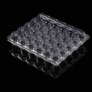 Tek kullanımlık süpermarket kullanımı 30 delik ızgara yumurta paketleme tepsisi şeffaf PET plastik Blister ambalaj kutuları - Product Image 5
