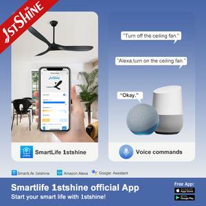 1stshine Ventilador de Techo 60 Pulgadas Simple Eléctrico Nogal Oscuro 6 Velocidades Moderno Ventilador de Techo de Madera con Control Remoto - Product Image 6