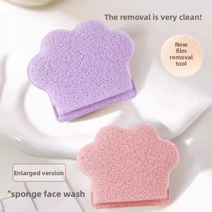 Großhandel Hydrophiler Handschuhförmiger Make-up-Entferner Waschbarer Gesichtsreiniger Wabenförmiger Katzenpfoten-Puderpuff - Product Image 5