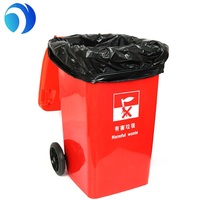 Sacs poubelles à soufflets latéraux thermosoudés en PE jetables avec logo personnalisé et taille sur mesure pour la maison, la cuisine, le bureau et l'emballage