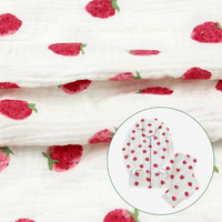 Tissu imprimé en sergé de coton biologique peigné 150 g/m² – Popeline tissée personnalisable pour chemises et robes pour garçons et filles