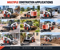 Chargeuse compacte sur chenilles pour travaux de construction avec bras de chargement hydraulique pour la manutention des matériaux