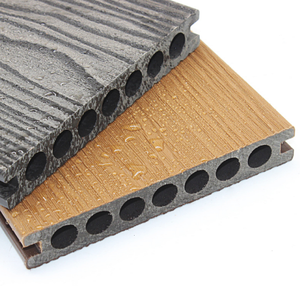 Anti-uv impermeable redondo hueco Wpc piscina cubierta clásicos madera plástico compuesto suelo - Product Image 1