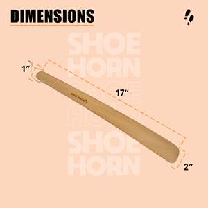 Compre una Calzadera de Madera Ligera de 17 Pulgadas para Hombres y Mujeres, Fácil de Usar, con Mango Largo para el Hogar, Viajes, Oficina y Automóvil - Product Image 4