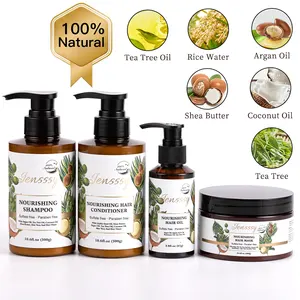 Anti-hair Loss Repairing Private Label Biotin Argan Oil Custom Hair Growth Oil Treatment Shampoo 100% Natural Hair Care Set