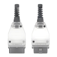 Carcasa de Conector OBDII Universal de 16 Pines, Conector OBD2 de 16 Pines J1962F, Cable Hembra a Abierto para OBD2