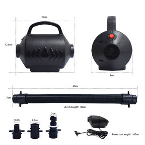 Bomba de aire eléctrica para acampar al aire libre Barco inflable y camas de aire con 3 boquillas para colchón - Product Image 3
