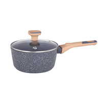 Ensemble de casseroles et poêles en granit KS antiadhésif personnalisé en gros, en aluminium avec poignée douce au toucher, compatible induction