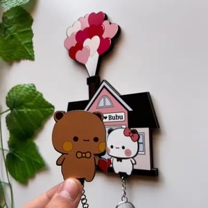 New tường chủ Key Panda BuBu và DUDU Acrylic Keychain móc áo phim hoạt hình Ba lô quyến rũ vòng chìa khóa mặt dây chuyền phụ kiện vài Quà Tặng - Product Image 5