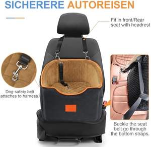 OEM مقاعد سيارة كلب صغير مرتفع معزز رغوة الذاكرة قابل للغسل القطن الحيوانات الأليفة السفر غطاء المقعد الخلفي الحيوانات الأليفة القابلة للإزالة - Product Image 3