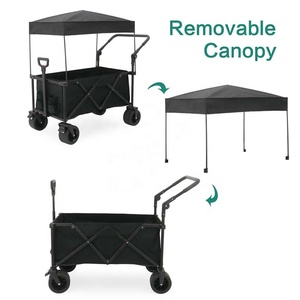 Chariot pliable avec auvent et fonction de freinage, capacité 130L, <span class=keywords><strong>en</strong></span> tissu Oxford 600D, chariot d'extérieur – <span class=keywords><strong>Vente</strong></span> chaude directe usine - Product Image 2
